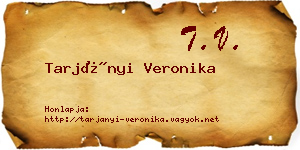 Tarjányi Veronika névjegykártya